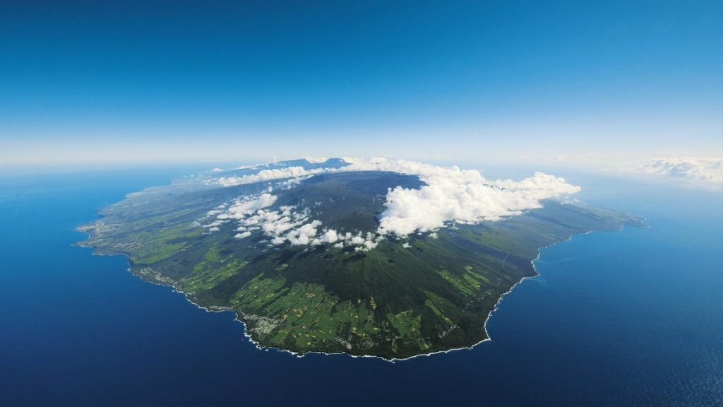 Vue de dessus de La Réunion